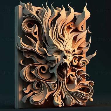 3D model st flaming (STL)